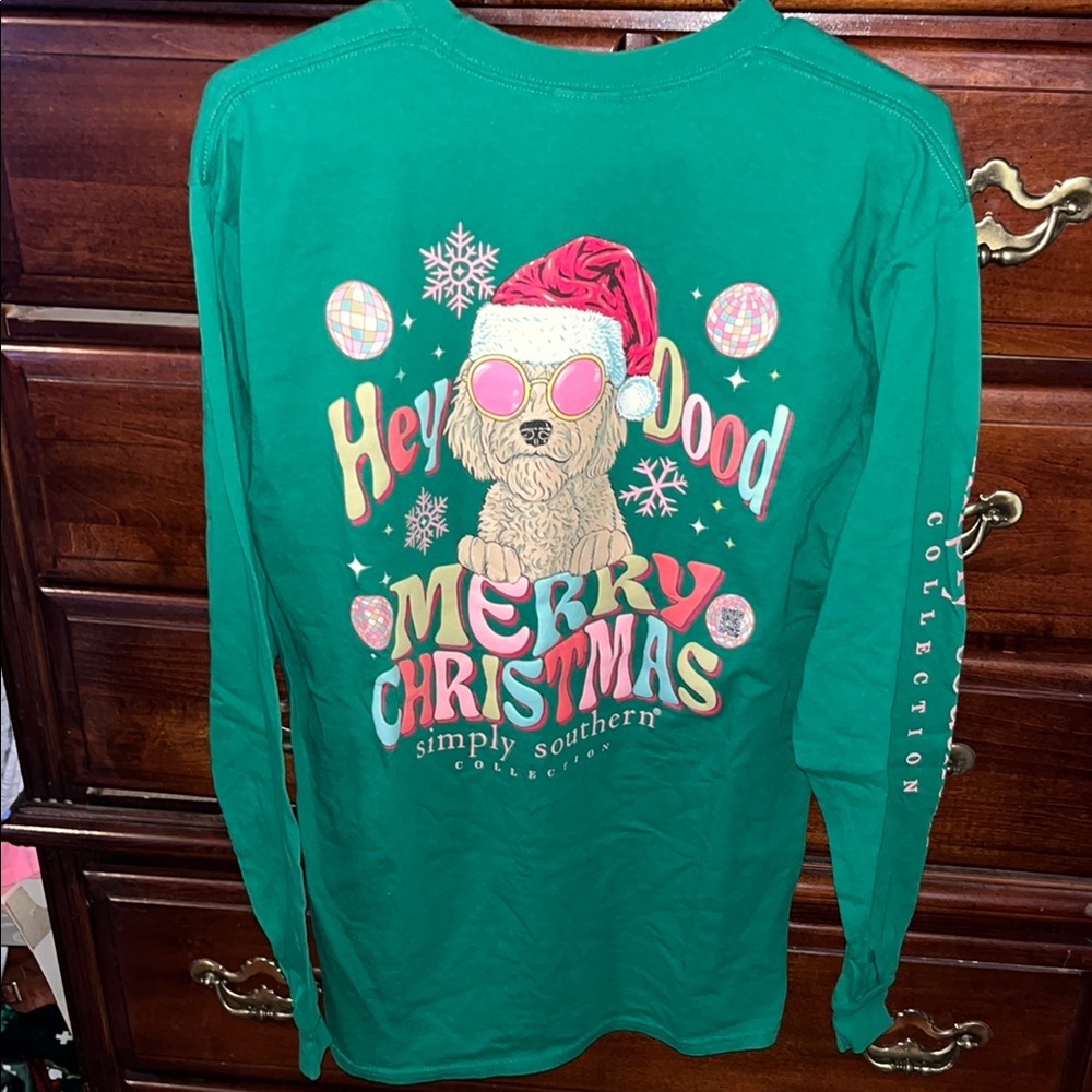 Simply Southern Green Christmas Long Sleeve Shirt